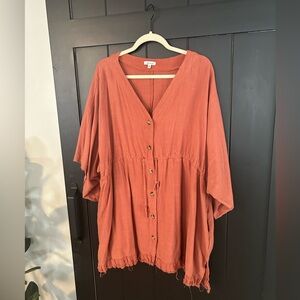 Orange tunic top
